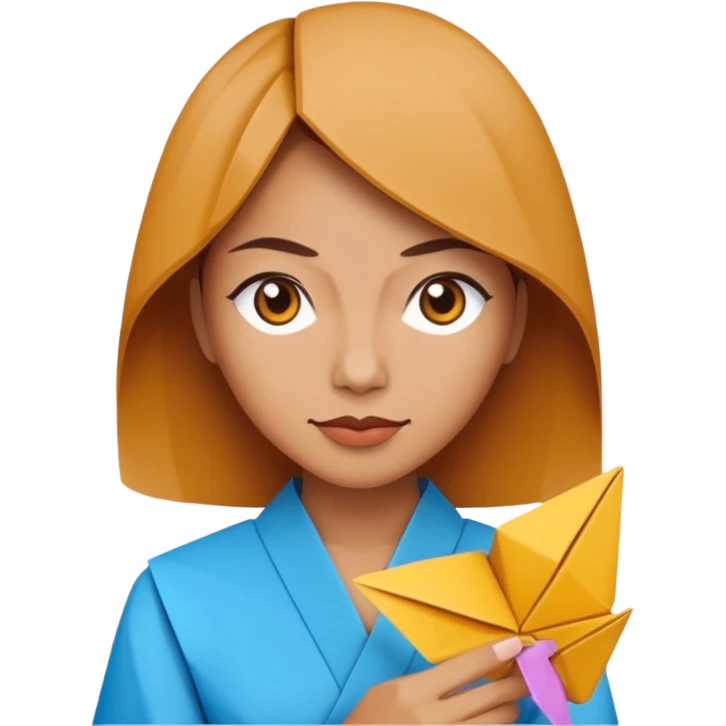 the woman who does origami emoji