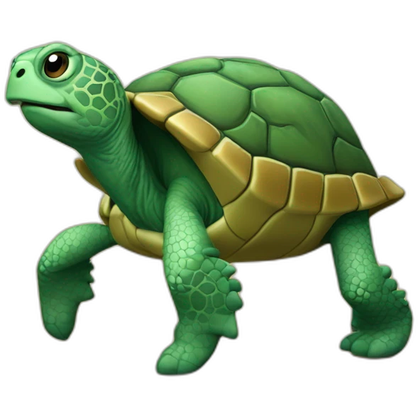 Tortue sur cheval emoji