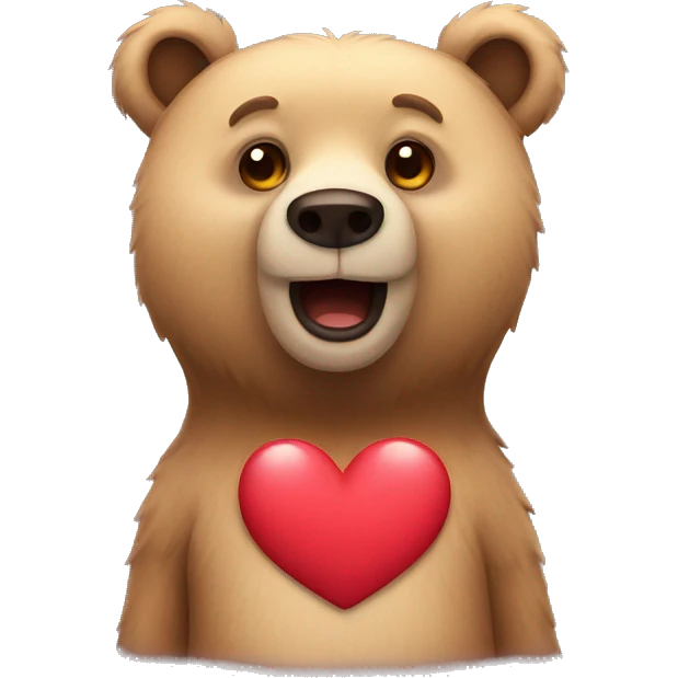 Bear with heart eyes emoji