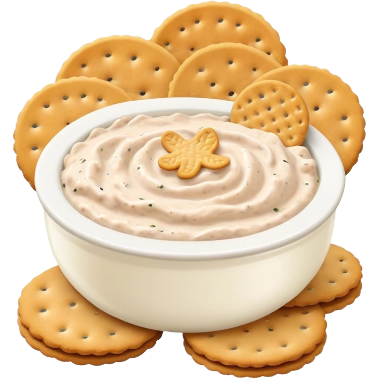 Smoked fish dip with ritz crackers  emoji