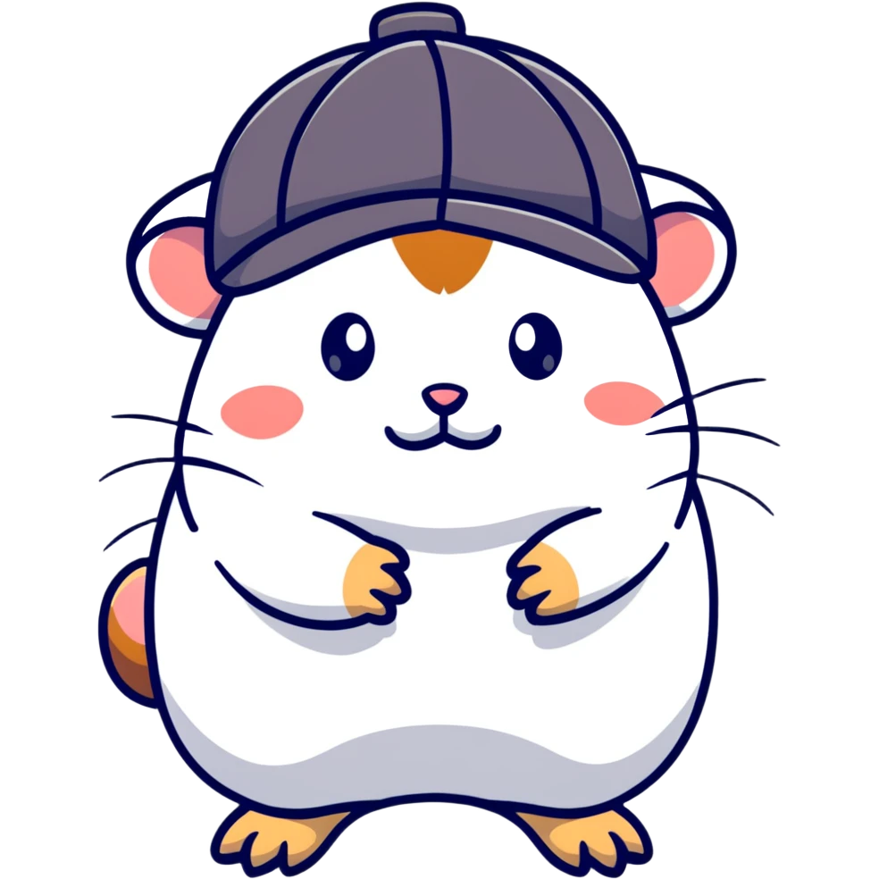 frustrated hamster in a hat emoji