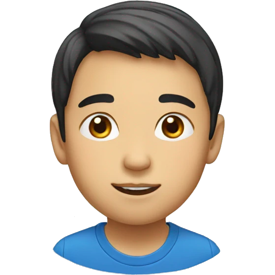 Asian 3'4 boy emoji