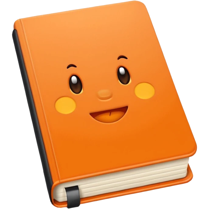 orange color cute diary emoji