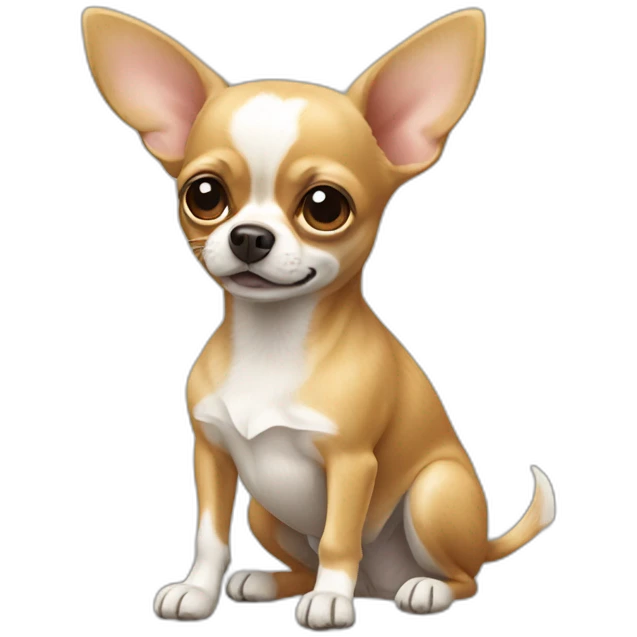 chihuahua with an stone emoji