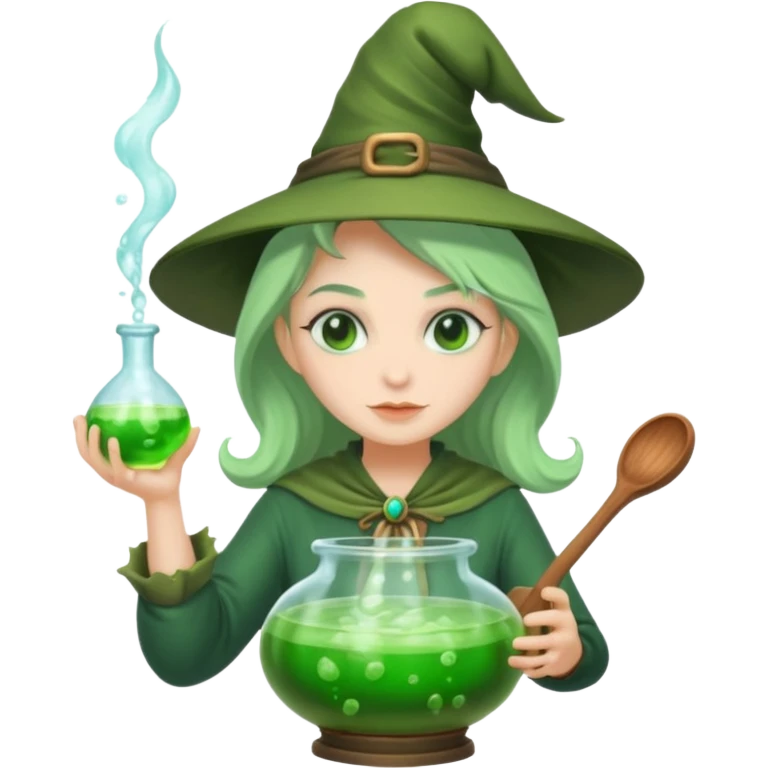 green witch cooking potion emoji