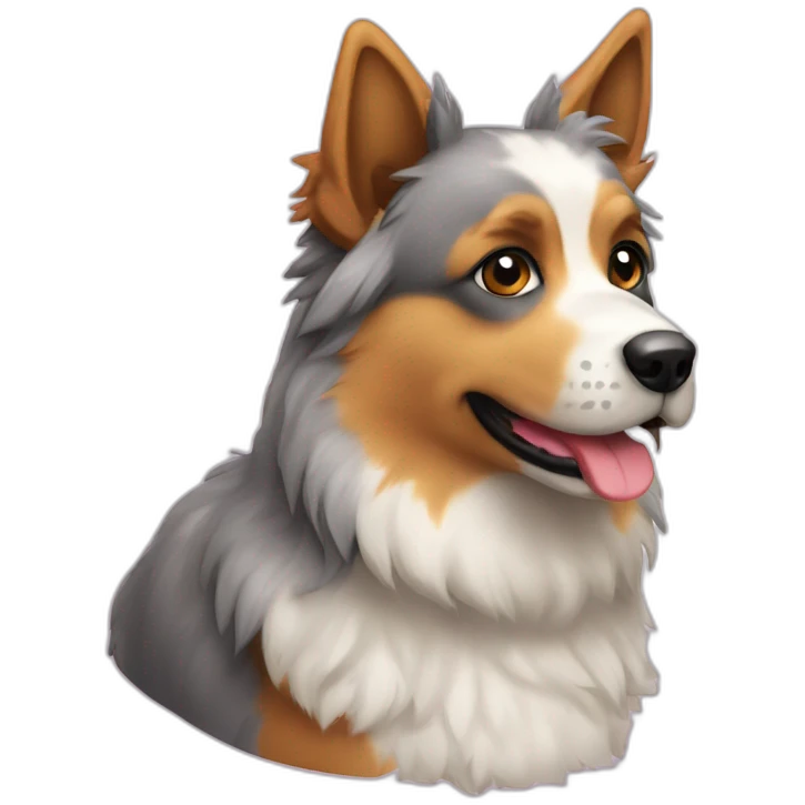 Chien berger australien + chat emoji