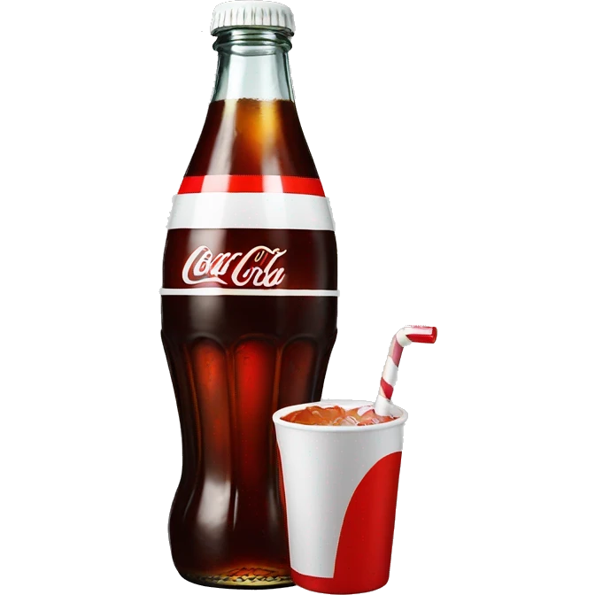 coke bottle being drank emoji