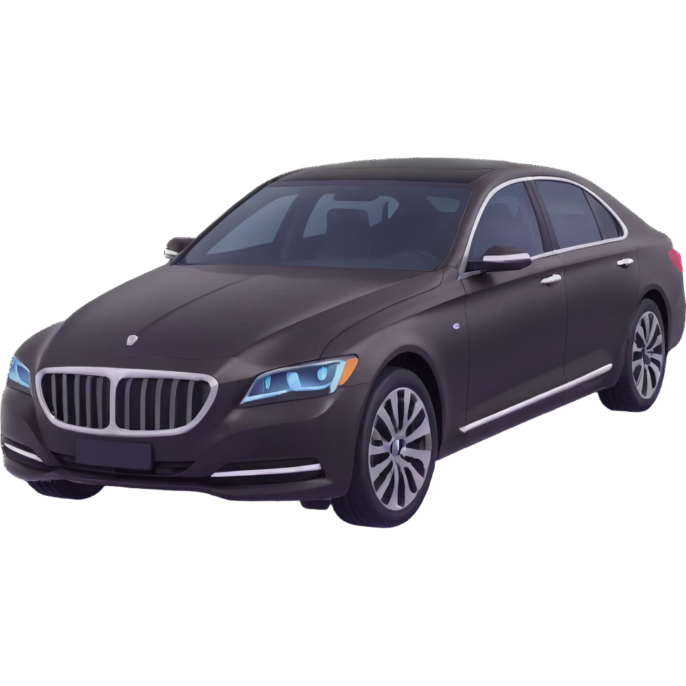 premium sedan with a transparent film partially covering the car, film in the process of being installed, elegant and sophisticated emoji