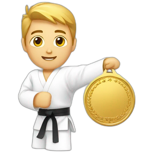 karate-winner-male-medal-gold emoji