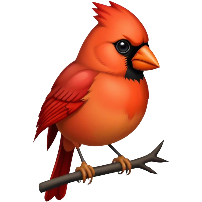 cardinal emblem with a touch of orange emoji