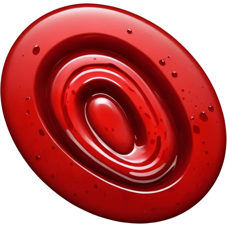 A fingerprint in a pool of blood emoji