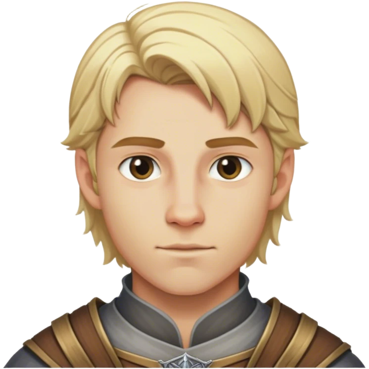 Medieval DnD themed blonde male emoji