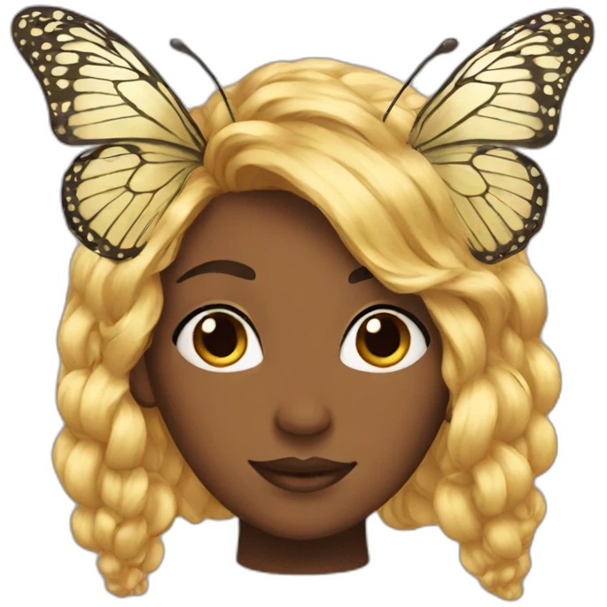 butterfly hair emoji