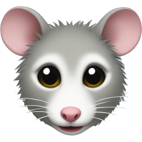 outline of a opossum emoji
