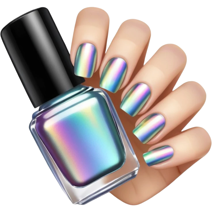 Iridescent Multicolor Holographic Nail polish emoji