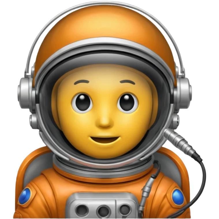 Astronaut helmet with Small microphone boom near the mouth. emoji