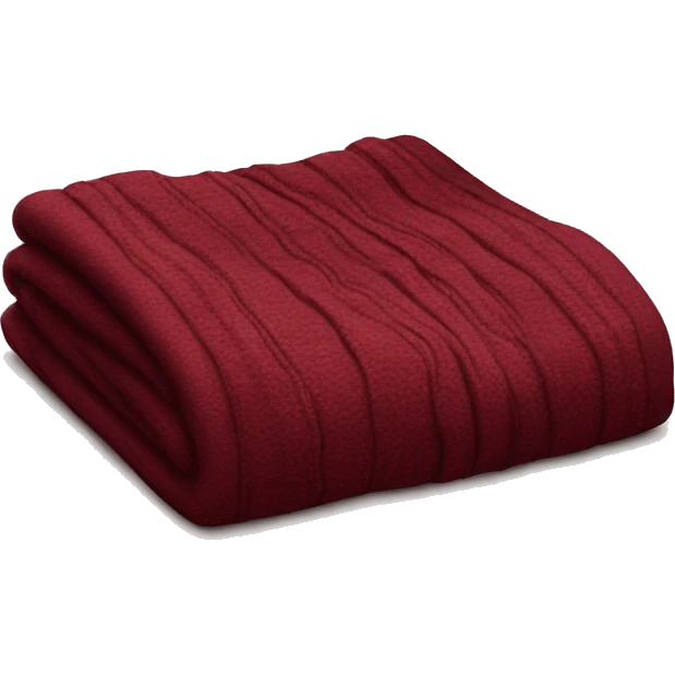 Realistic burgundy blankets neatly folded emoji