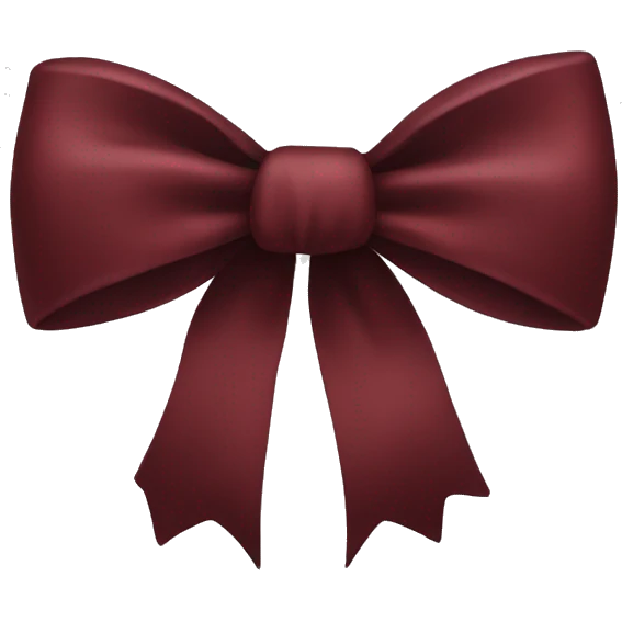 dark red bow emoji