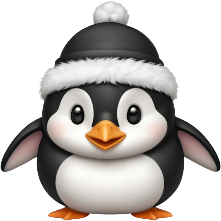Penguin with tiny hat emoji