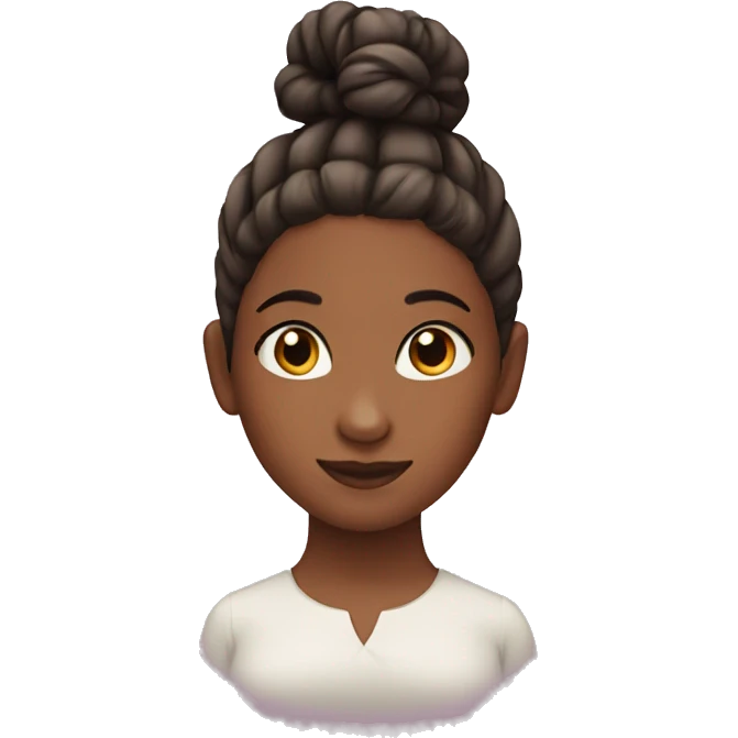 Girl with a bun  emoji