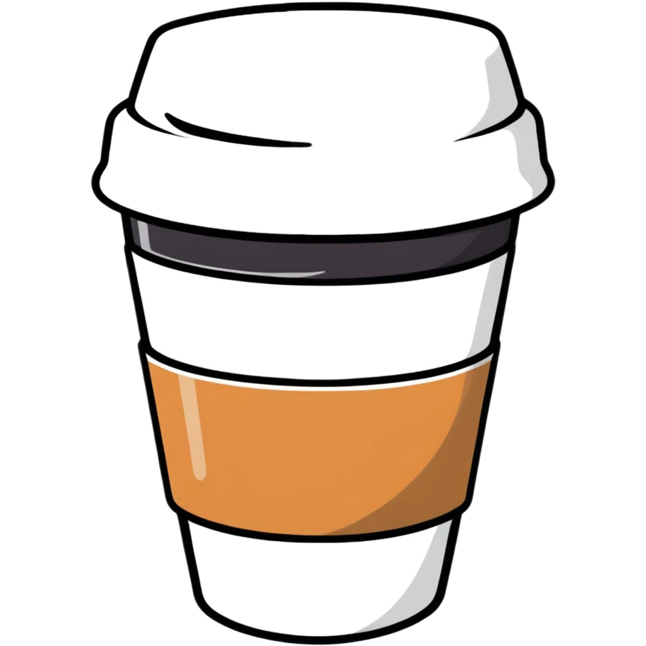 coffee cup in soft pink color emoji