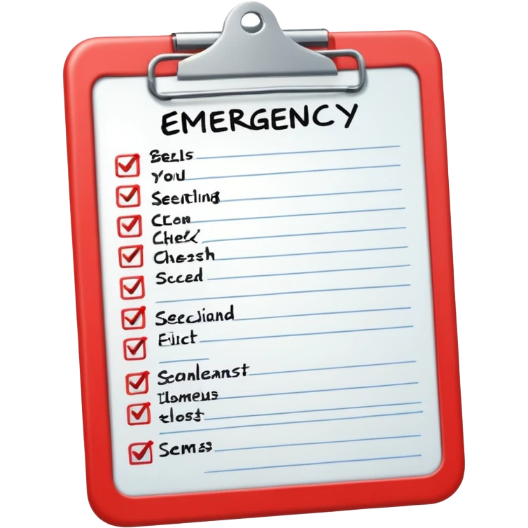 emergency checklist emoji