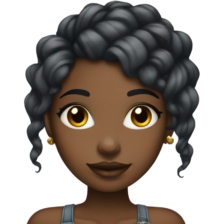 beautiful black girl with tattoos  emoji