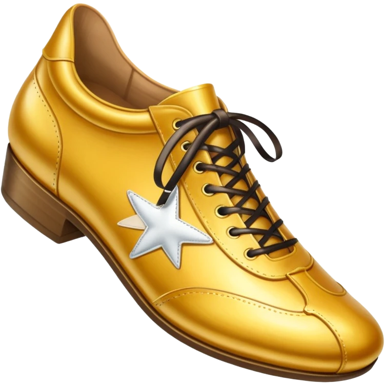 A golden goose shoe emoji