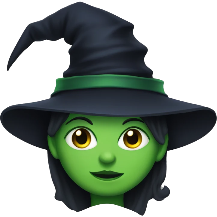 elphaba with a witch hat emoji