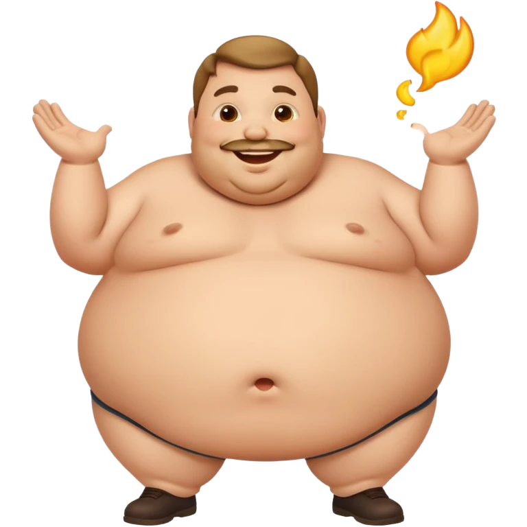 Fat man farting  emoji