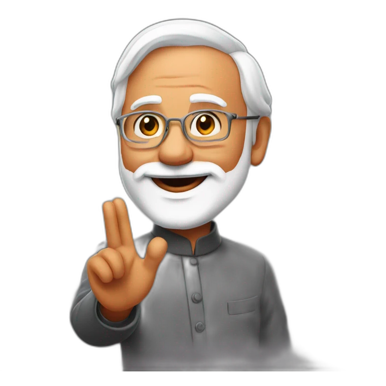modi saying hi emoji