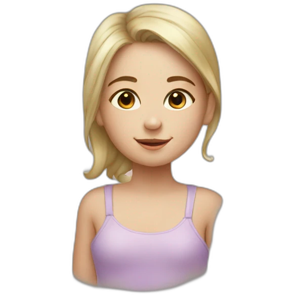 Girls in glass with small girl emoji