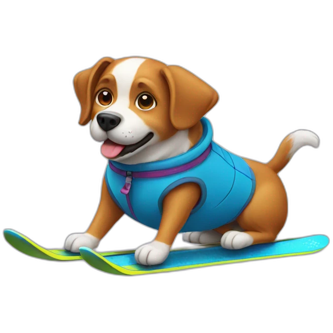 Dog on ski emoji