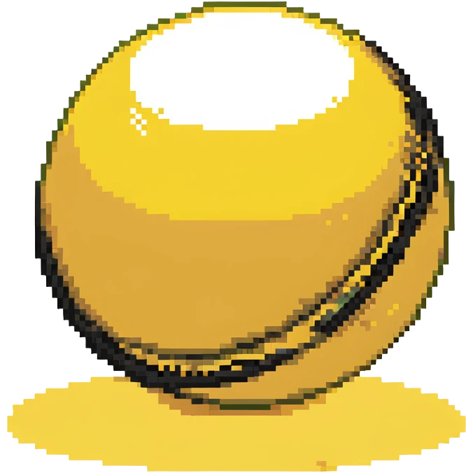 yellow orb with motion lines, 32x32 pixel art game speed power-up emoji