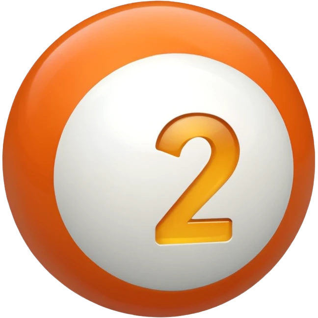 make a pool ball with the number 2 on it emoji