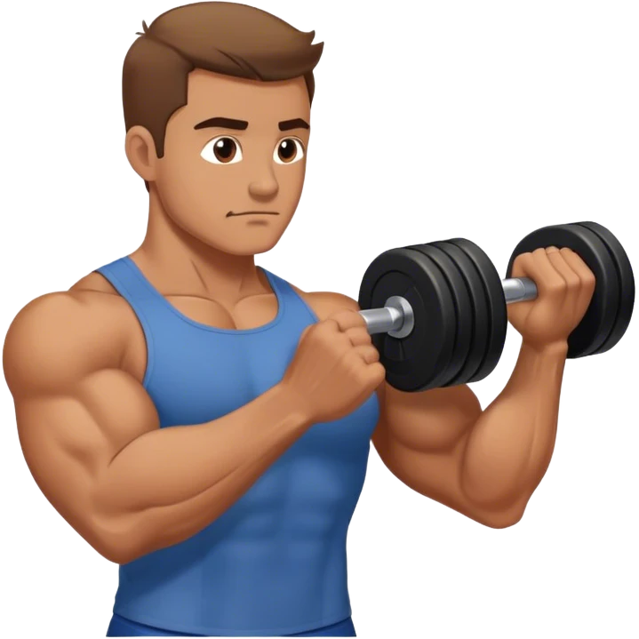 man weighted wrist curl emoji