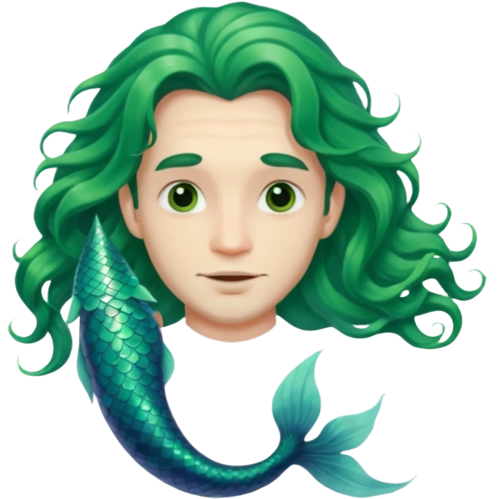 Mermaid face men emoji