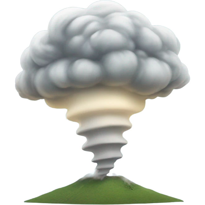big tornado with white liquid coming out of it emoji