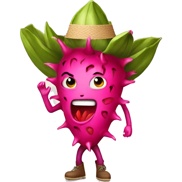Dragon fruit cowboy emoji