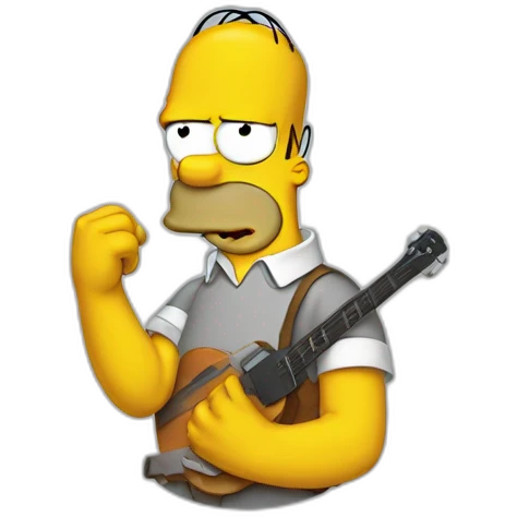 Homer simpson jouant au jeux video emoji