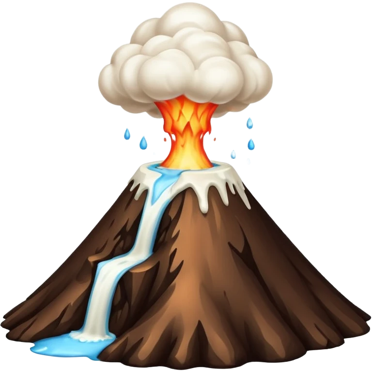 Milk coming out of a volcano  emoji