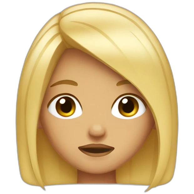 tanned blonde girl with bobbed hair crying emoji