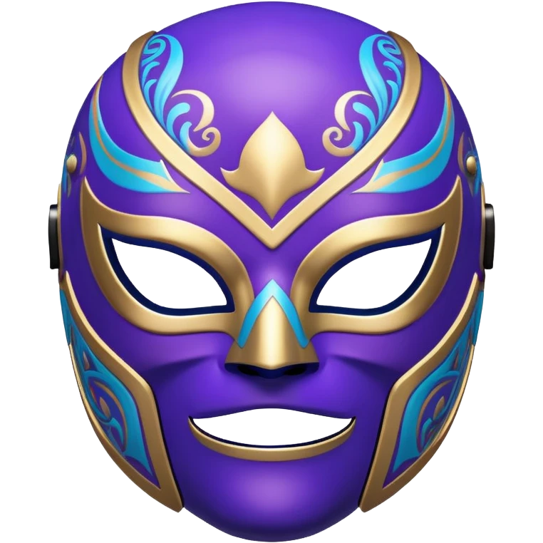 A luchador wrestling mask in purple and blue colors with intricate design emoji