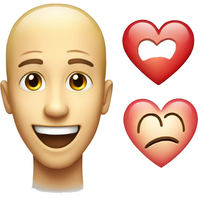 Smile and heart emoji