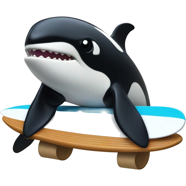 Orca on a surfboard  emoji