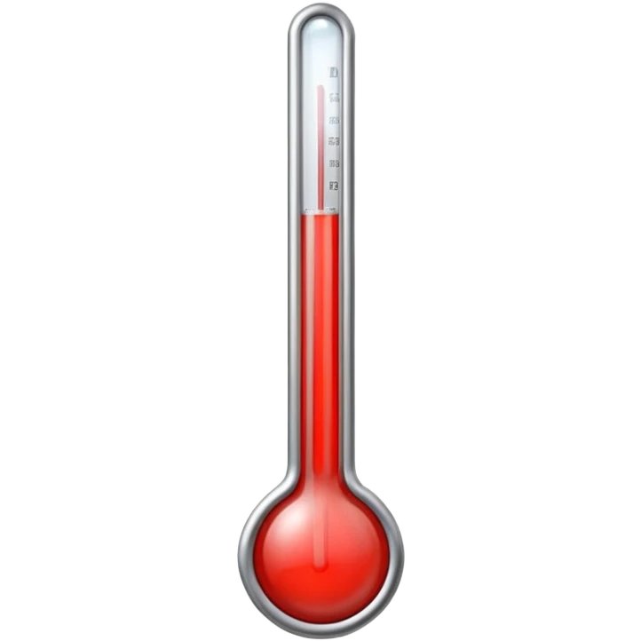 classic glass thermometer with red mercury emoji