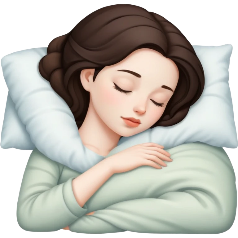 sleep girly brunette emoji