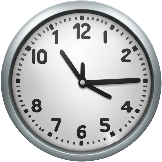 A clock with face emoji
