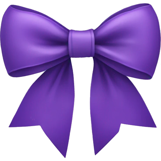 Purple bow emoji