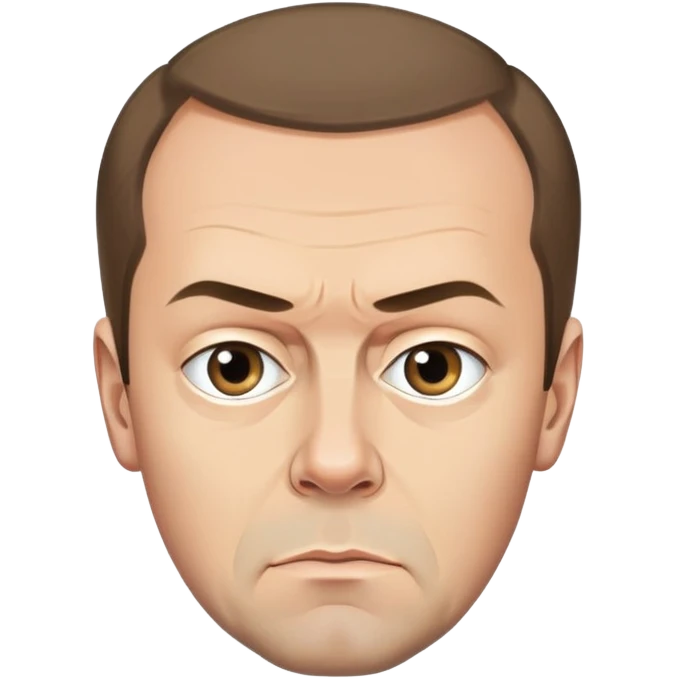 Dmitry Medvedev with a stern face emoji